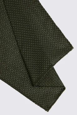 Italian Olive Grenadine Pocket Square