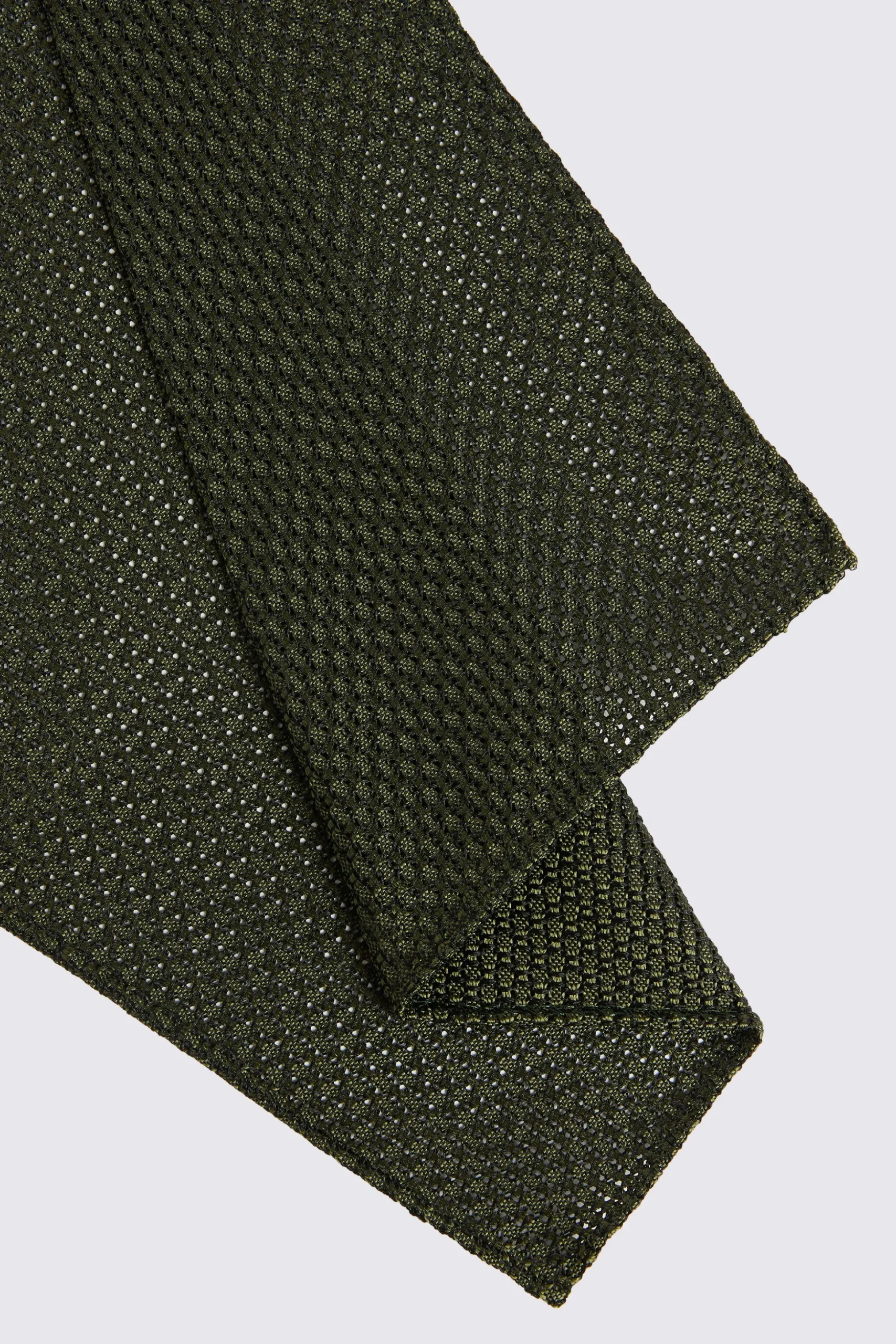 Italian Olive Grenadine Pocket Square