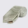 Italian Sage Green Large Paisley Tie