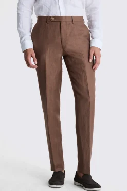 Italian Tailored Copper Herringbone Trousers