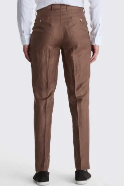 Italian Tailored Copper Herringbone Trousers