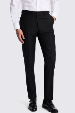 Italian Tailored Fit Black Twill Suit