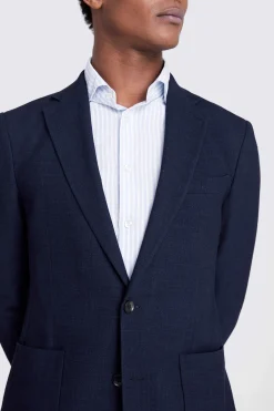 Italian Tailored Fit Blue Wool Jacket
