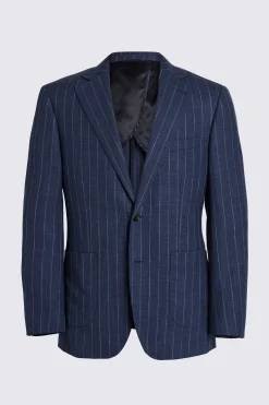 Italian Tailored Fit Blue Stripe Suit