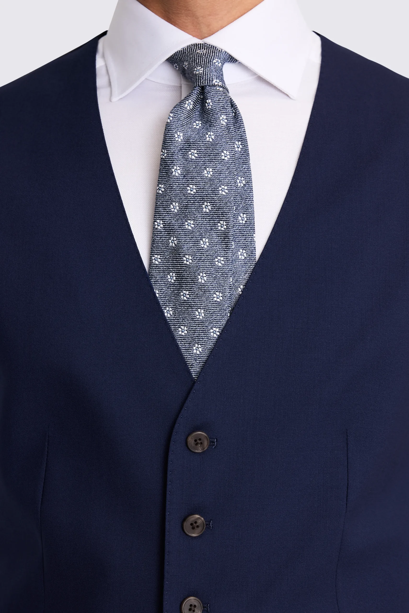 Italian Tailored Fit Bright Blue Waistcoat