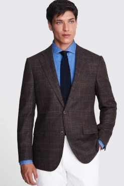 Italian Tailored Fit Brown Texture Jacket