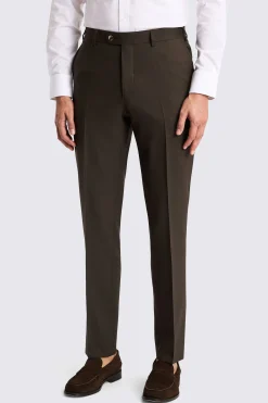 Italian Tailored Fit Brown Trousers