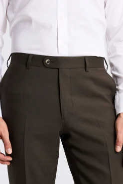 Italian Tailored Fit Brown Trousers