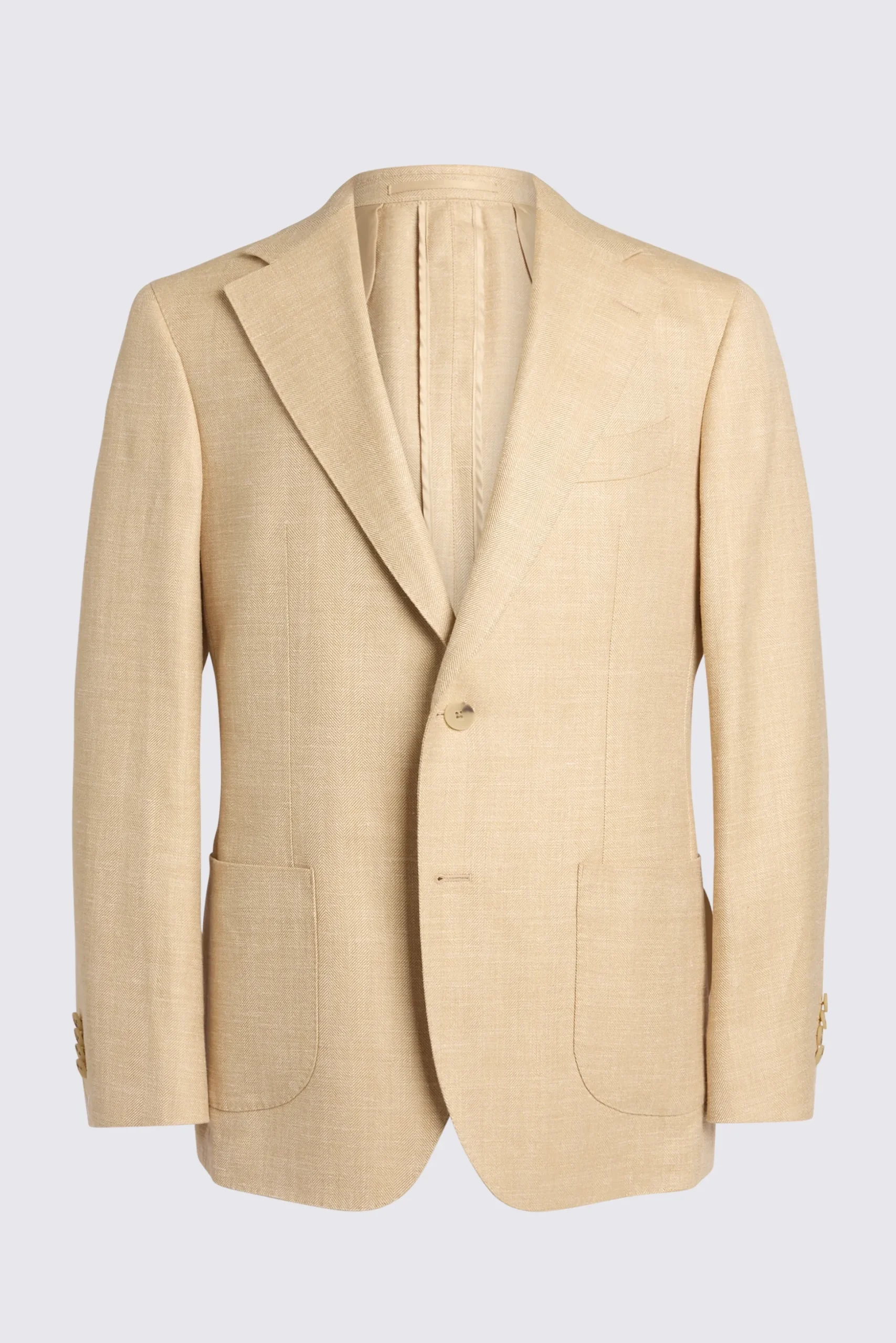 Italian Tailored Fit Camel Herringbone Jacket
