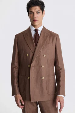 Italian Tailored Fit Copper Herringbone Suit