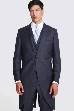 Italian Tailored Fit Grey Sharkskin Jacket