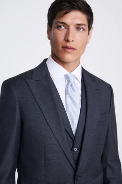 Italian Tailored Fit Grey Sharkskin Jacket