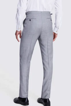 Italian Tailored Fit Grey Sharkskin Trousers