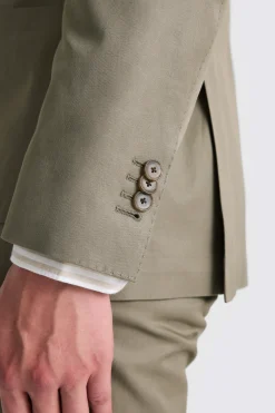 Italian Tailored Fit Khaki Cotton Suit