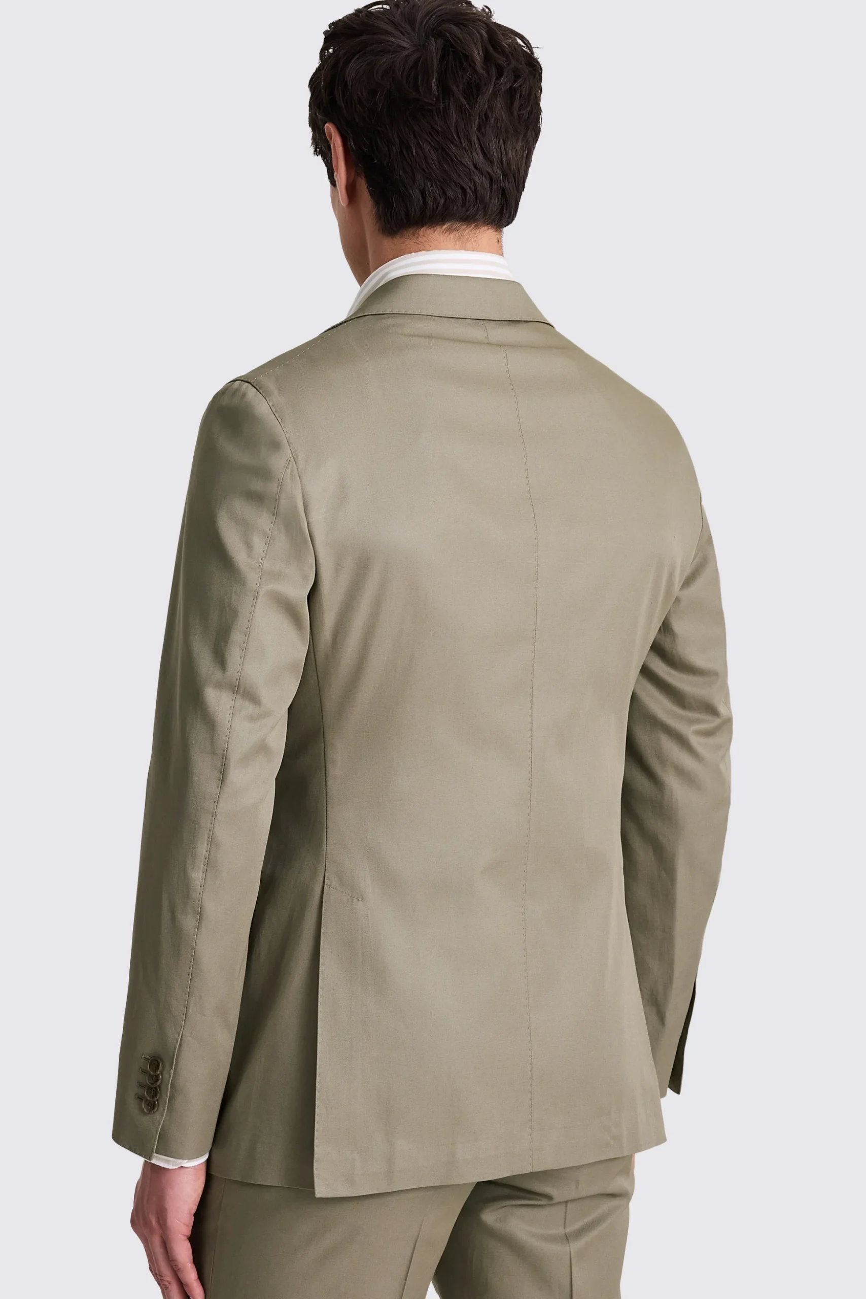 Italian Tailored Fit Khaki Cotton Suit