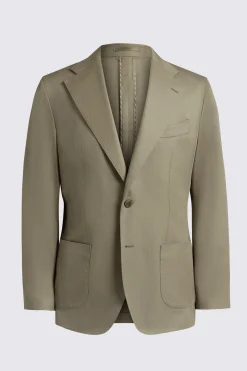 Italian Tailored Fit Khaki Cotton Suit