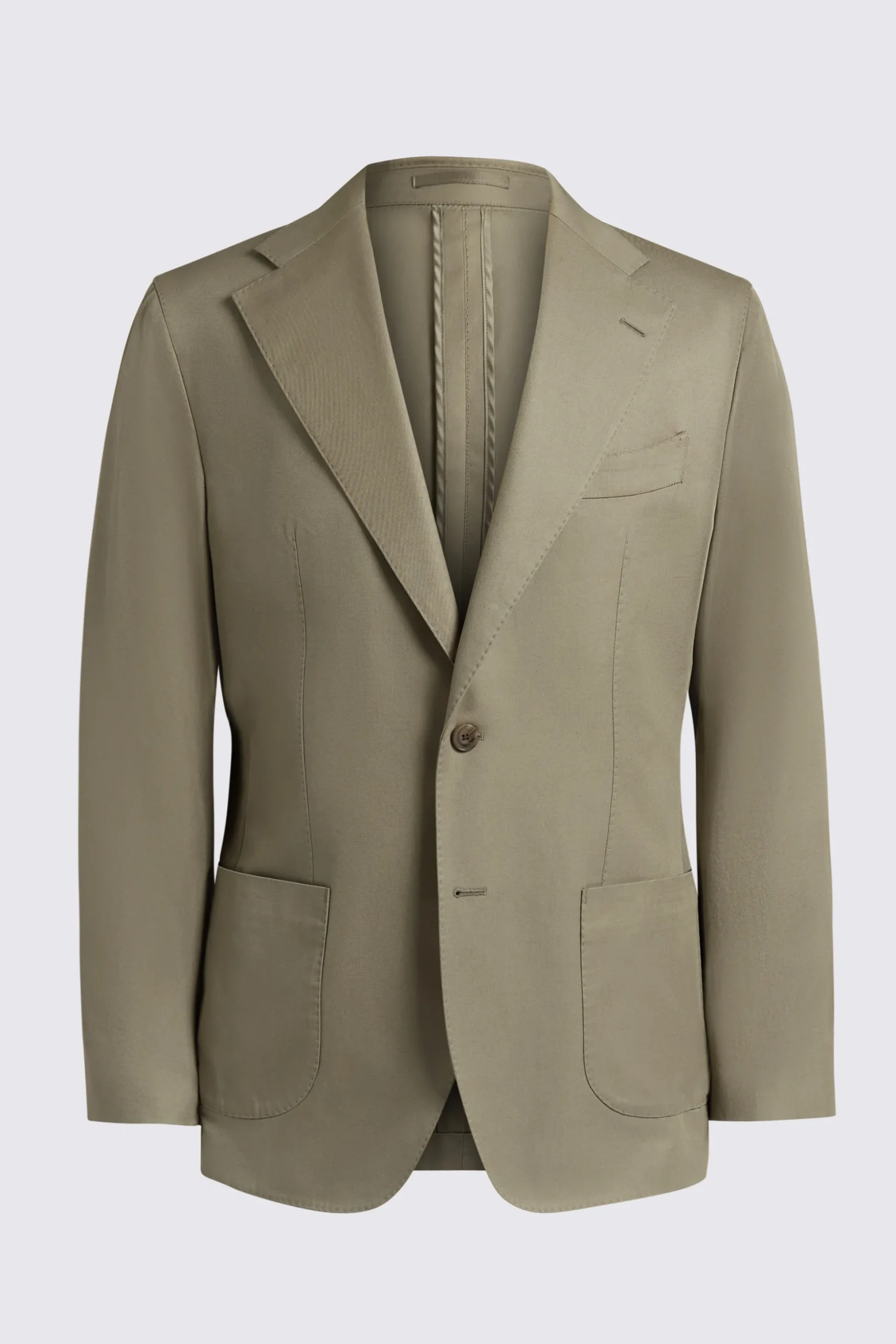 Italian Tailored Fit Khaki Cotton Suit