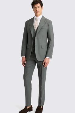 Italian Tailored Fit Khaki Suit