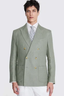 Italian Tailored Fit Light Army Twill Jacket