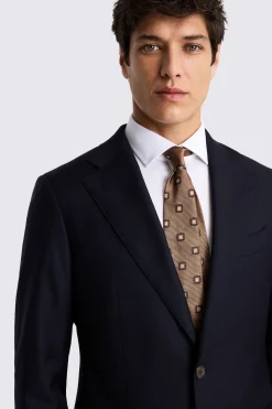 Italian Tailored Fit Navy Twill Suit