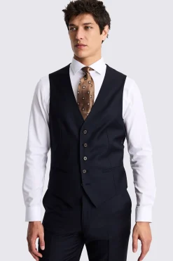 Italian Tailored Fit Navy Twill Suit