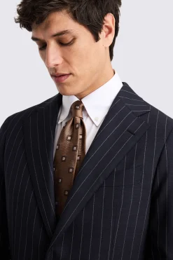 Italian Tailored Fit Navy Stripe Suit