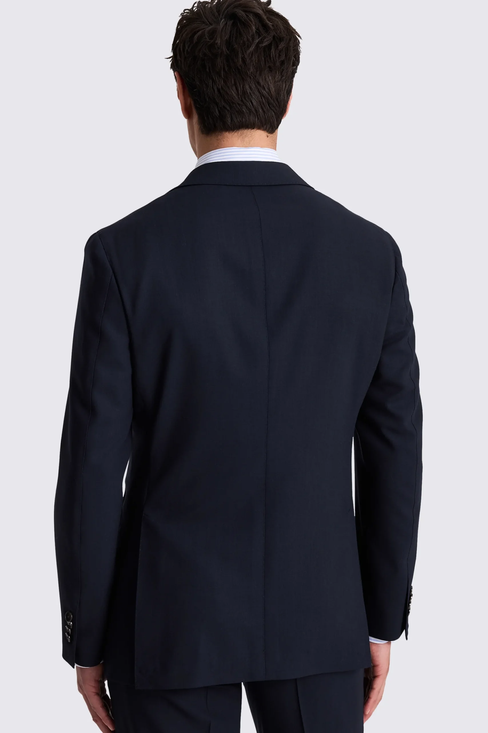 Italian Tailored Fit Navy Hopsack Suit