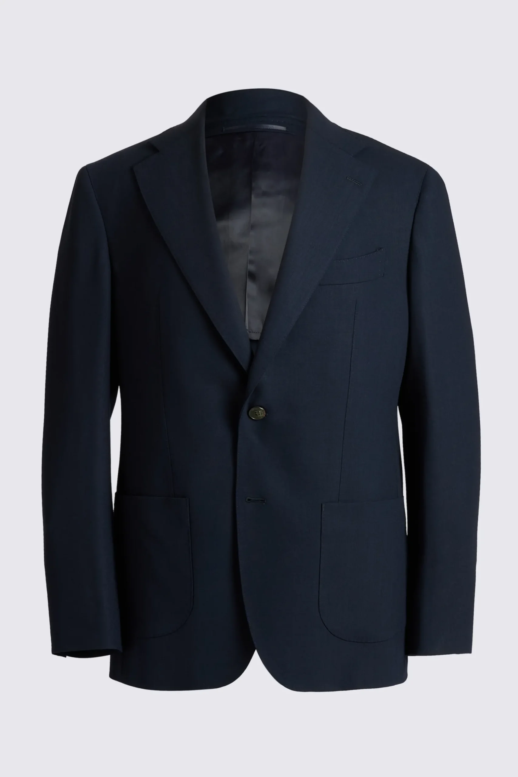 Italian Tailored Fit Navy Hopsack Suit