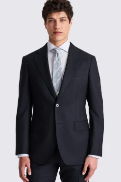 Italian Tailored Fit Navy Twill Suit