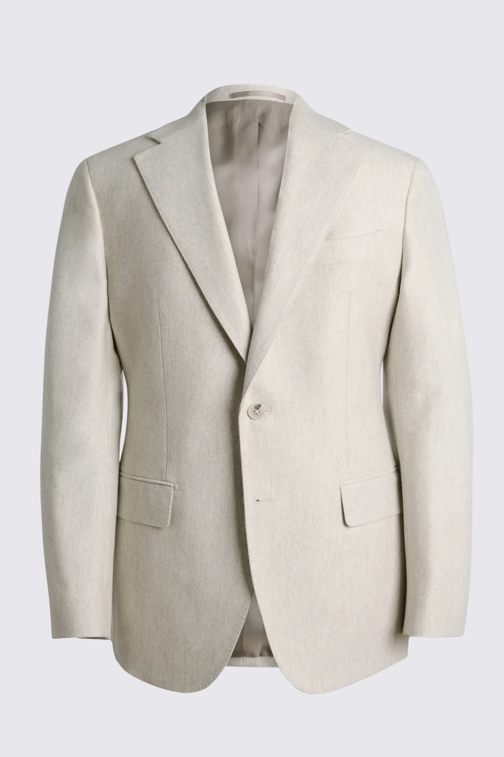 Italian Tailored Fit Neutral Flannel Suit