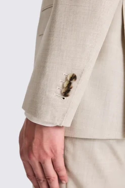 Italian Tailored Fit Taupe Hopsack Suit