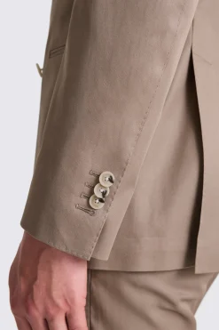 Italian Tailored Fit Taupe Cotton Suit