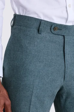 Italian Tailored Fit Teal Trousers