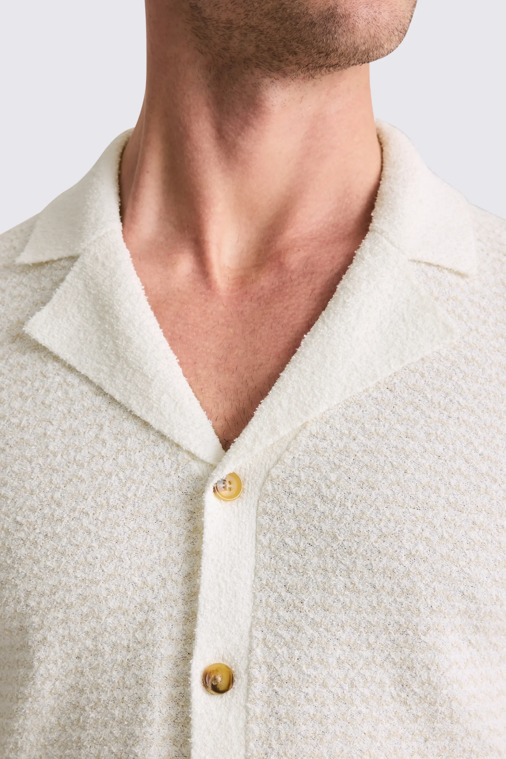 Jacquard Bouclé Knitted Shirt