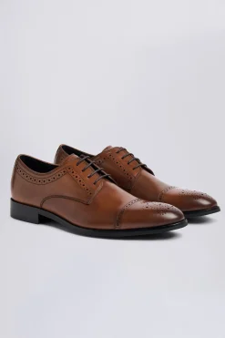 John White Lucan Tan Brogue Shoes