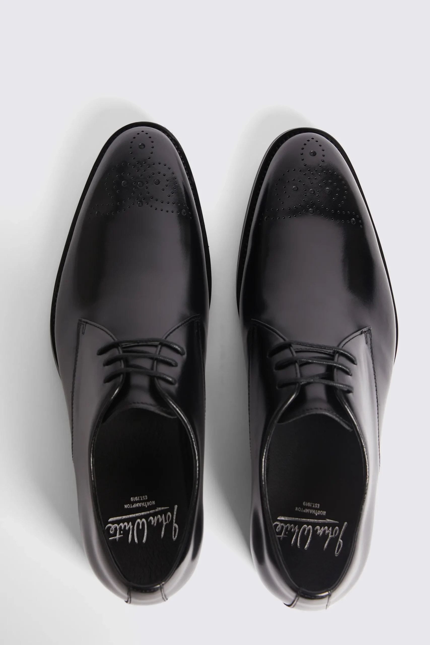 John White Romsey Black Brogues