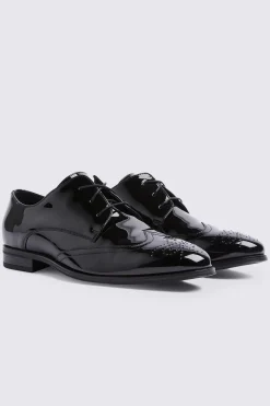 Kensington Black Patent Dress Brogues