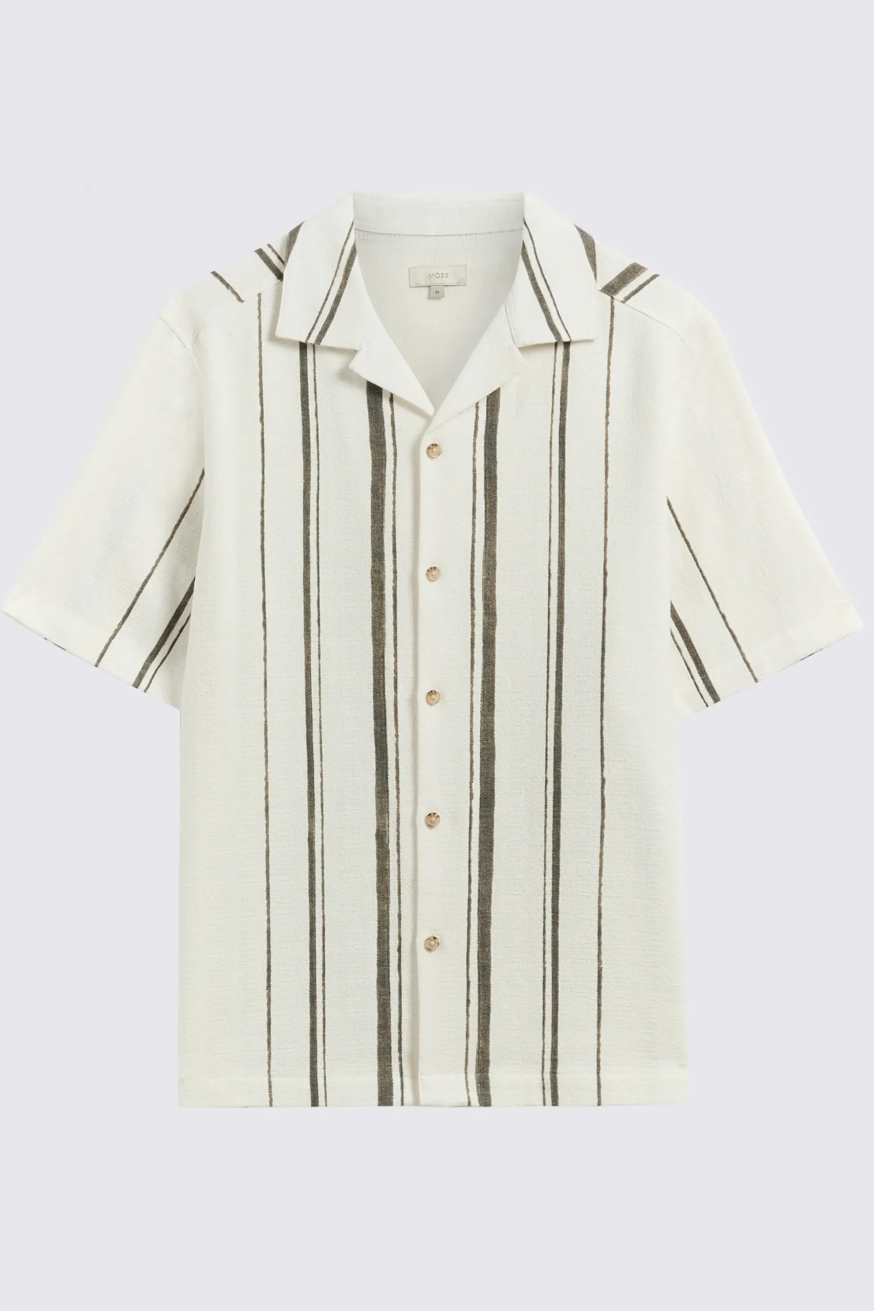 Khaki Cuban Stripe Shirt