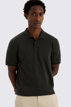Khaki Piqué Polo Shirt