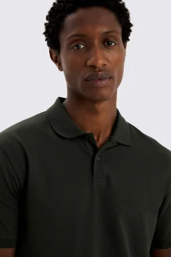 Khaki Piqué Polo Shirt