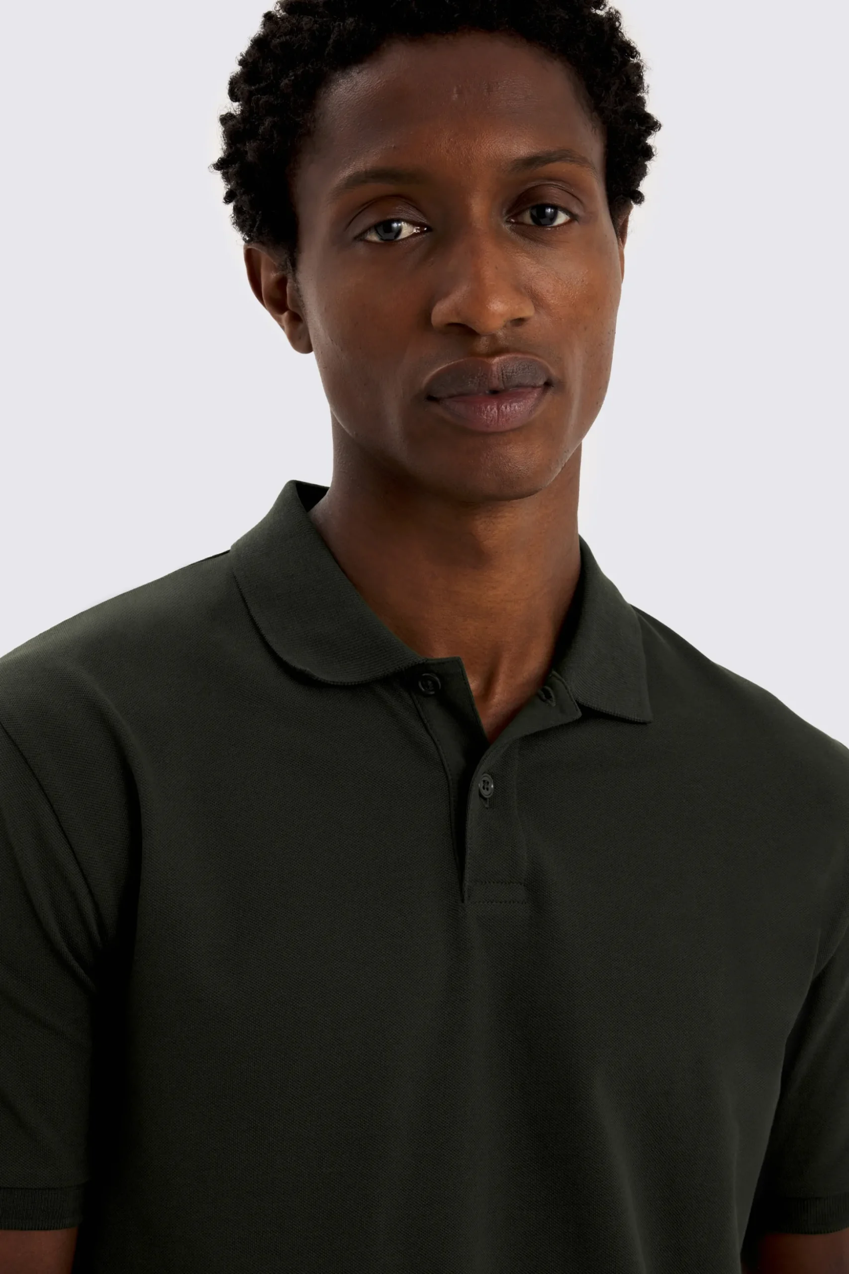 Khaki Piqué Polo Shirt