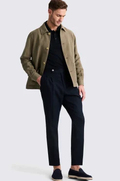 Khaki Wool Linen Shacket