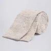 Latte Melange Knitted Linen Tie