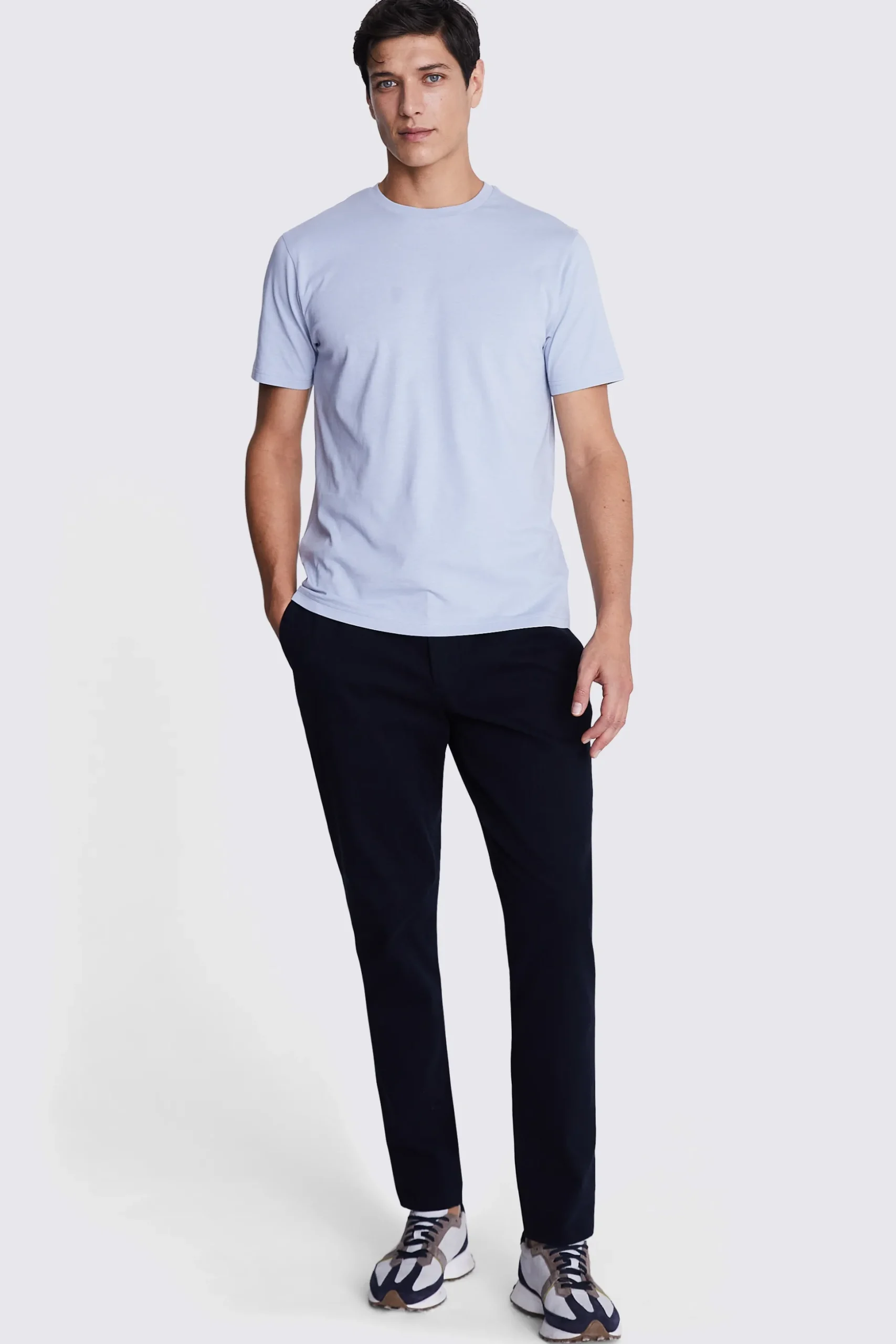 Light Blue Crew-Neck T-Shirt