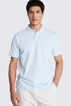 Light Blue Pique Polo Shirt