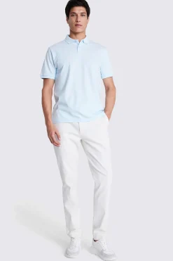 Light Blue Pique Polo Shirt