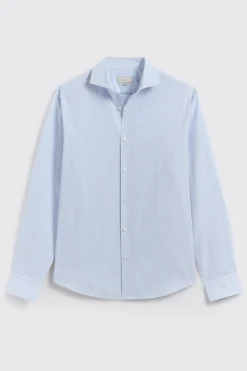 Light Blue Seersucker Stripe Shirt