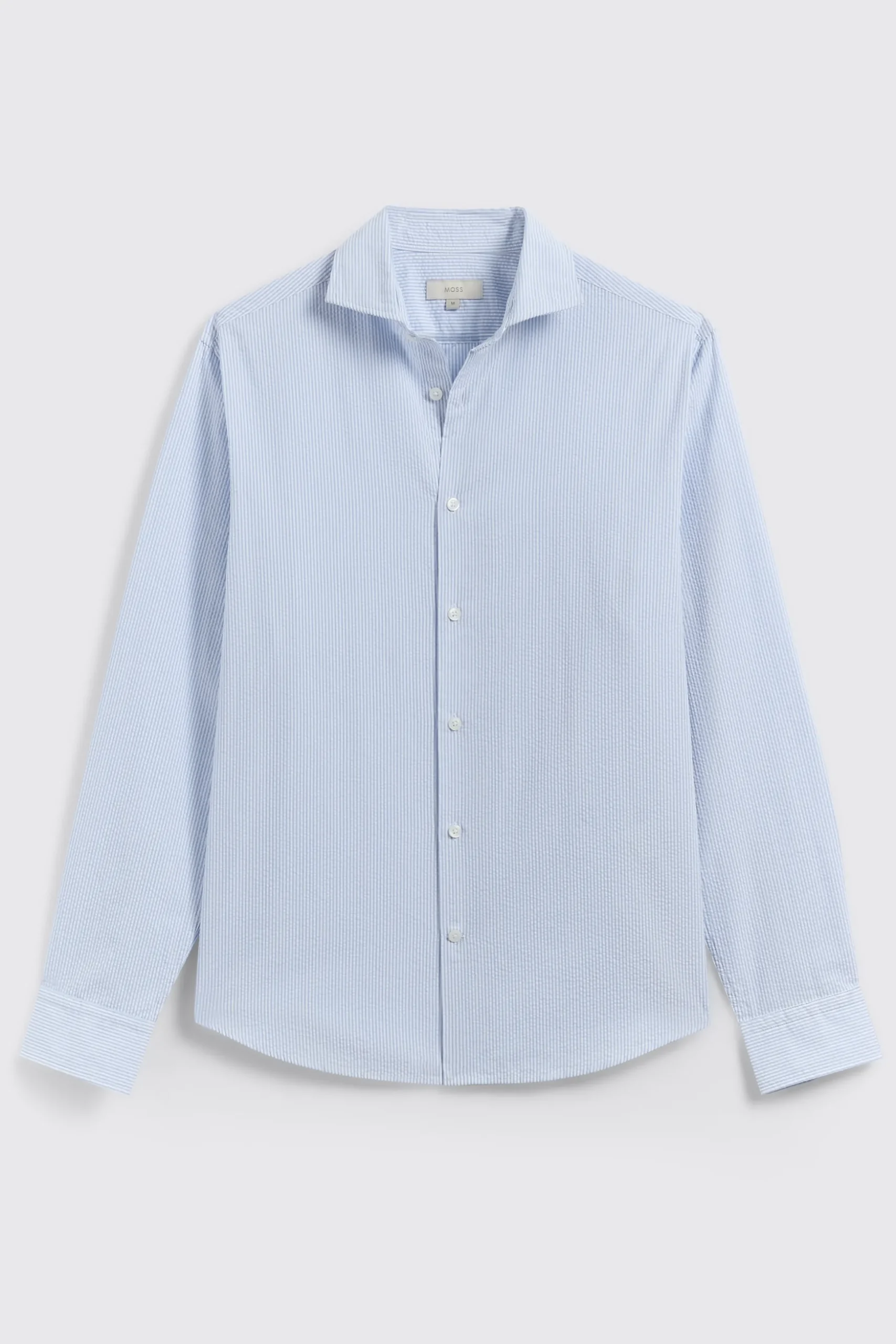 Light Blue Seersucker Stripe Shirt