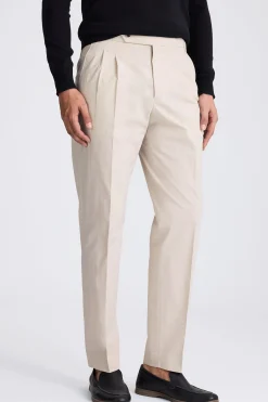 Light Camel Pleated Trousers