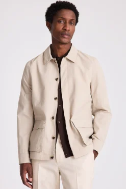 Light Taupe Technical Field Jacket